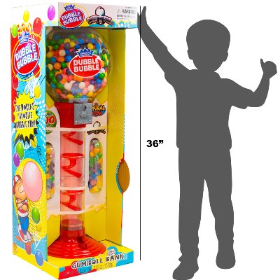 Dubble Bubble® 36in Metal Gumball Machine w/200pcs Gumballs - 1ct