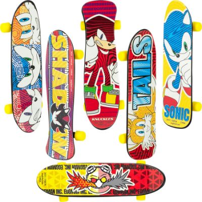 Sonic™ Finger Skateboards 4in Asst (12 pcs)