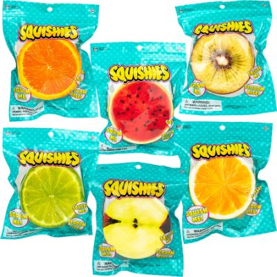 Squishy Bagged Fruit 4in Asst (12pcs)