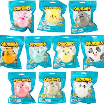 Squishy Bagged Egg-Shaped Animals 4.5 in (12pcs)