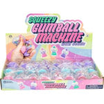 Squeezy Gumball Machine with Beads 2.5in Asst (24pcs)