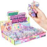 Squeezy Gumball Machine with Beads 2.5in Asst (24pcs)