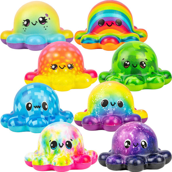 Squishy Octopus 4in Asst (12pcs)