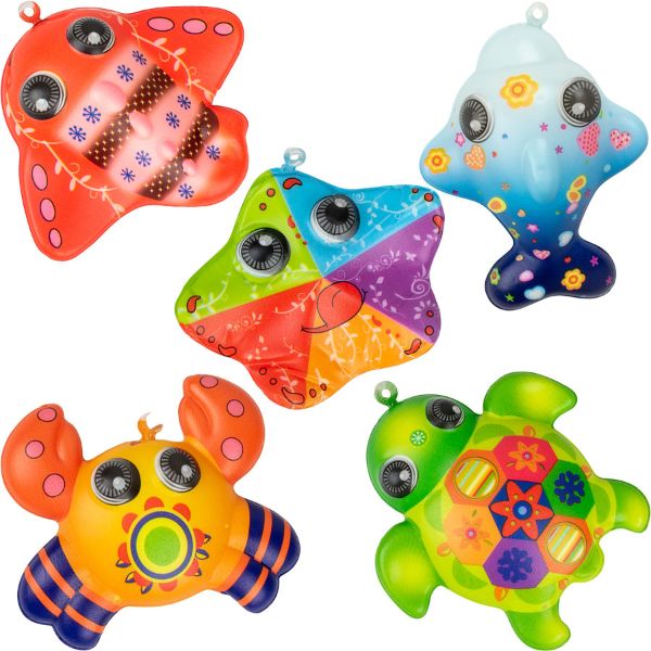 Colorful Sealife Squishy 3in Asst (50pcs)