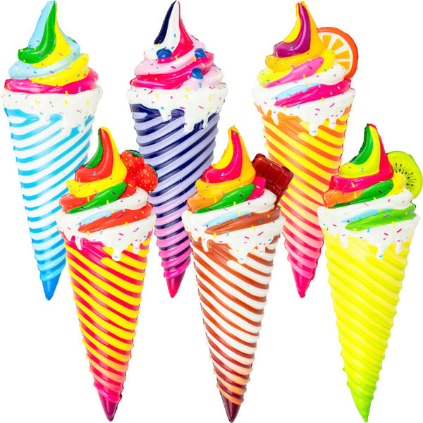 Squishy Ice Cream Cone 8in Asst (12pcs)