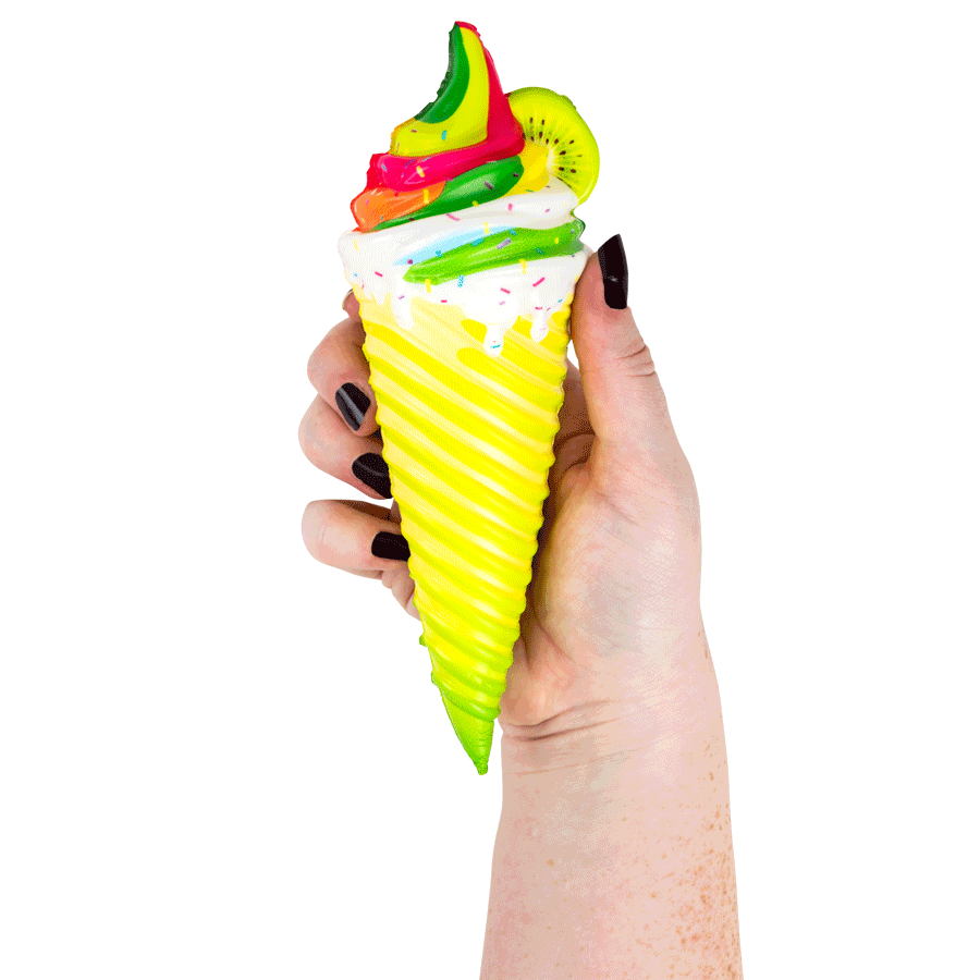 Squishy Ice Cream Cone 8in Asst (12pcs)