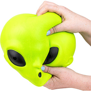 Jumbo Squishy Alien Head 8in with GID Eyes