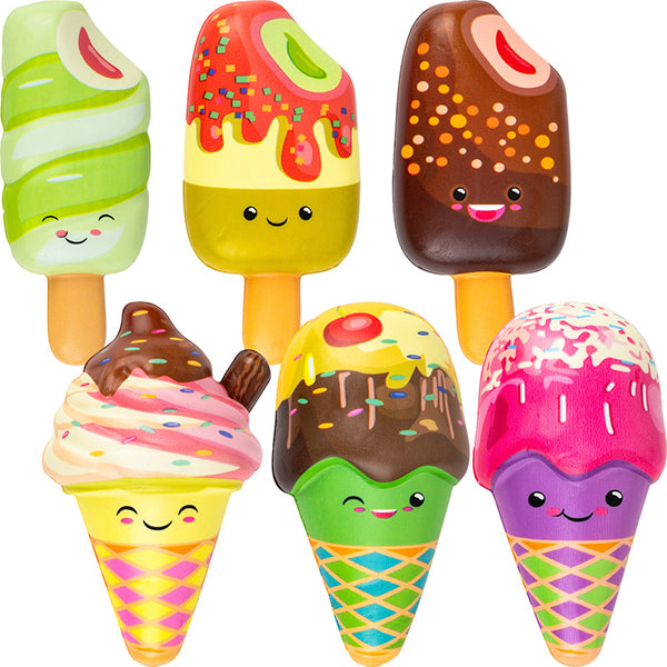 Squishy Ice Cream and Popsicle 4.5in Asst (12pcs)