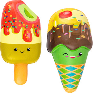 Squishy Ice Cream and Popsicle 4.5in Asst (12pcs)