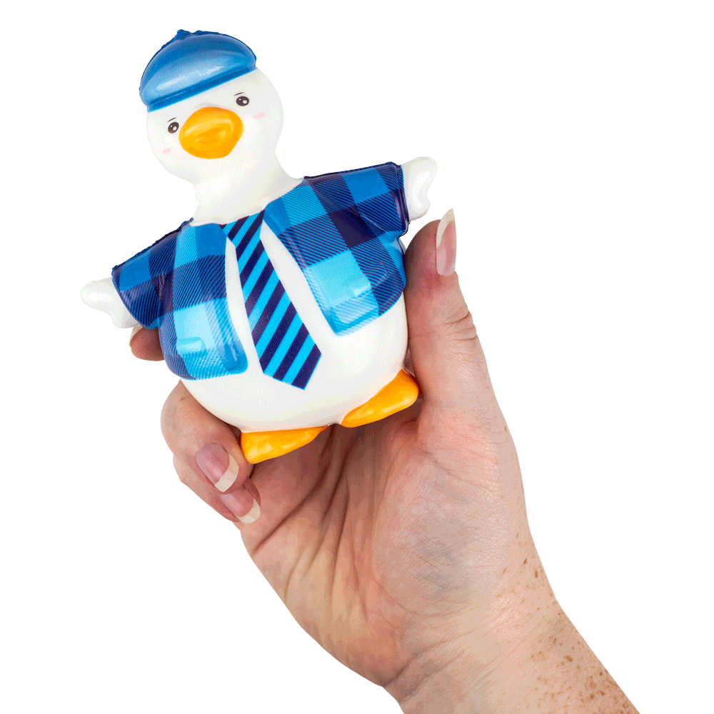 Squishy Duck in Clothes 4in Asst (12pcs)