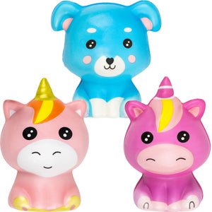 Squishy Animal 3in Asst (12pcs)