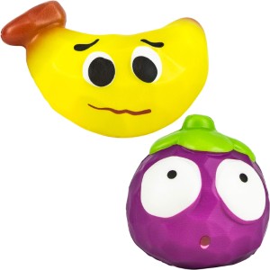 Squishy Bagged Geometric Fruit 4in Asst (12pcs)