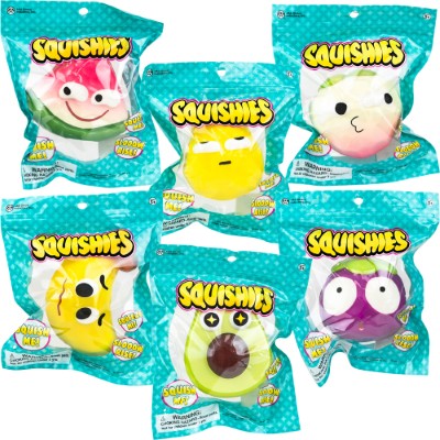 Squishy Bagged Geometric Fruit 4in Asst (12pcs)