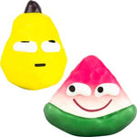 Squishy Bagged Geometric Fruit 4in Asst (12pcs)