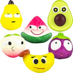 Squishy Bagged Geometric Fruit 4in Asst (12pcs)