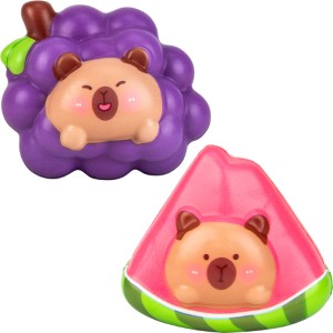 Squishy Bagged Capybara in Fruit 4in Asst (12pcs)