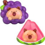 Squishy Bagged Capybara in Fruit 4in Asst (12pcs)