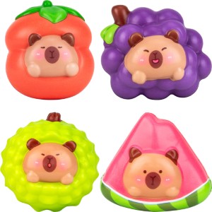 Squishy Bagged Capybara in Fruit 4in Asst (12pcs)
