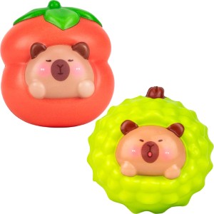 Squishy Bagged Capybara in Fruit 4in Asst (12pcs)