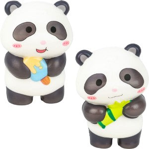 Squishy Bagged Panda 4.5in Asst (12pcs)