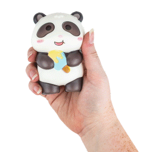 Squishy Bagged Panda 4.5in Asst (12pcs)