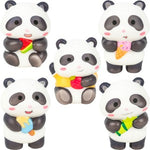 Squishy Bagged Panda 4.5in Asst (12pcs)