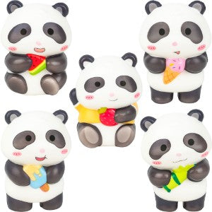 Squishy Bagged Panda 4.5in Asst (12pcs)