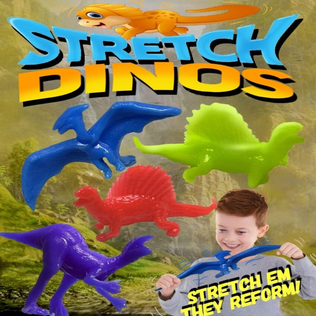 Display card for stretch dinos