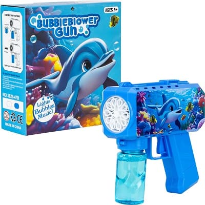 Deluxe Powerful Light Up Dolphin Bubble Shooter (1ct.)