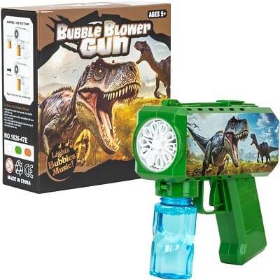 Deluxe Powerful Light Up Dinosaur Bubble Shooter (1ct.)