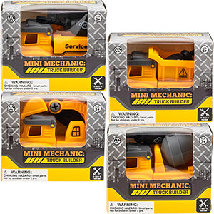 Build Your Construction Trucks 4.25in Ast (12pcs)