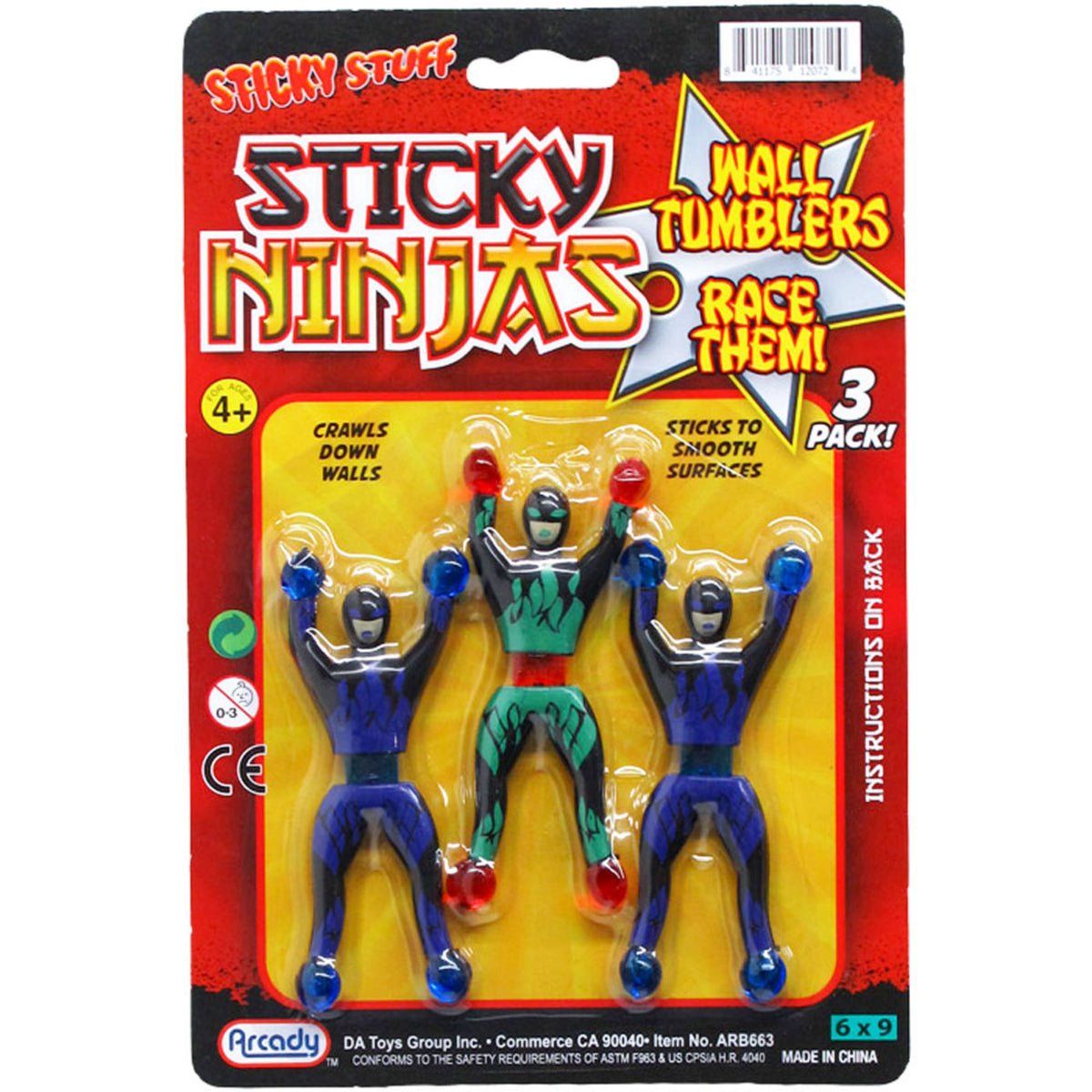 Sticky Ninj Sticky Crawling Ninjas 3PK (1ct.) | Gumball.com