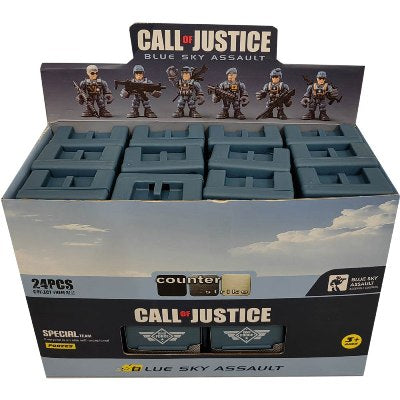 DIY Call of Justice Solider Figures with Weapons Blind Box 3in (24pcs)