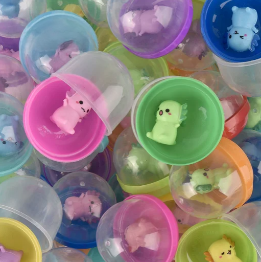 Mini Axolotl Squeezy Figurines 2" Capsules