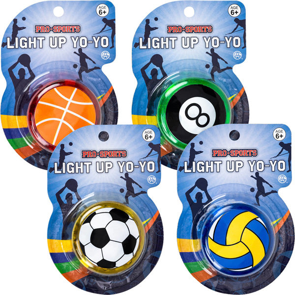 Light-Up Sports Yo-Yo Asst (12pcs)