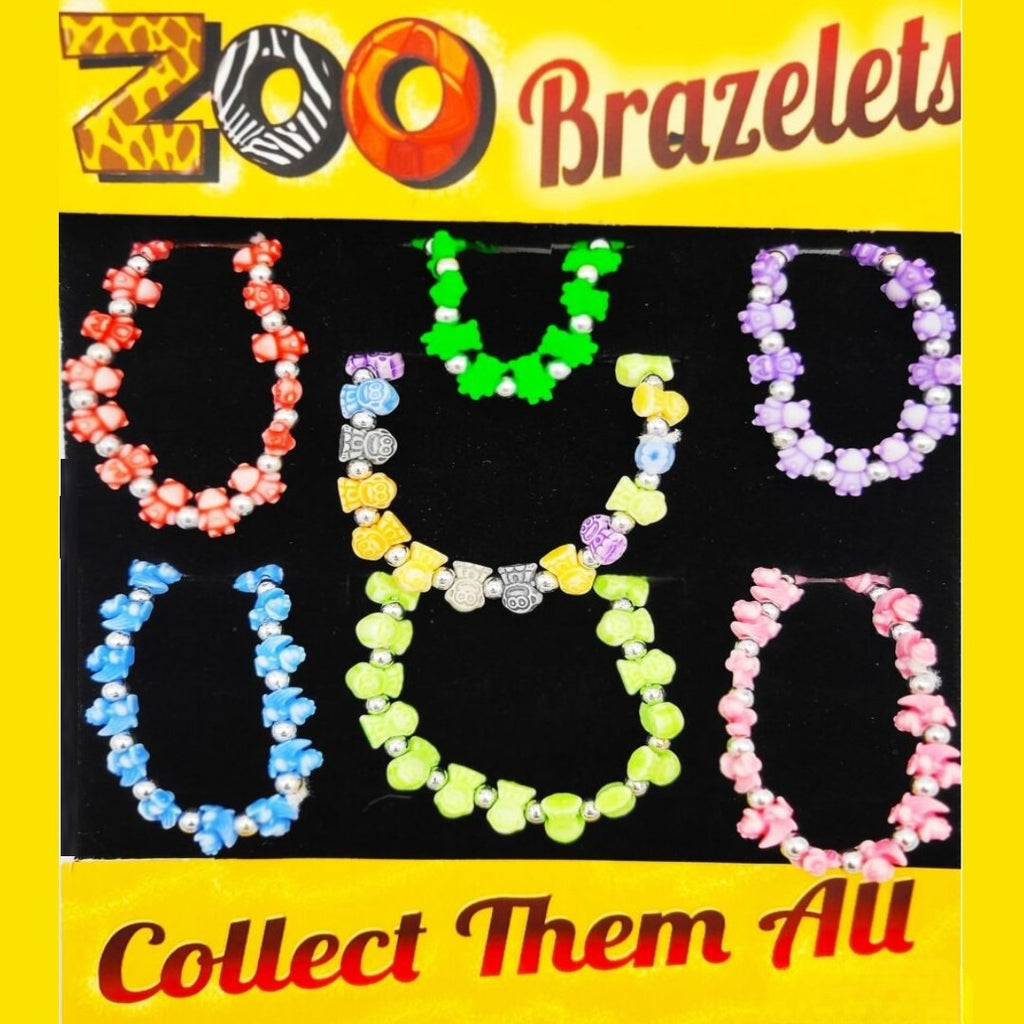 Yellow display card for Zoo Bracelets