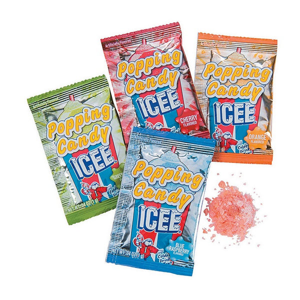 ICEE® Popping Candy packaging and candy powder