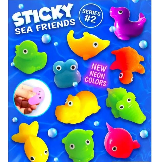 Squishy Sea Friends, Series #2 in 2-inch toy vending capules