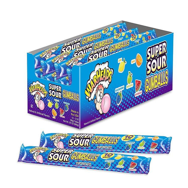 One box of Warheads 10 ct gumball tubes