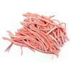 Close up of Big League Chew "Slammin Strawberry" shredded gum