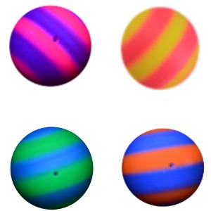 6 Inch Vinyl Two-Color Rainbow Balls Product Image