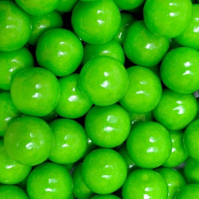 Detail image of 1 inch Green Apple gumballs by Zed