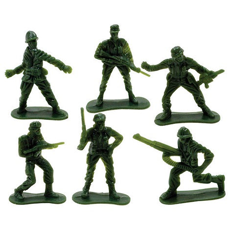 2" tall Green Army Toy Soldiers sold in bulk: 144 ct