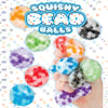 White 2-sideddisplay card for 2-color bead balls squishy toys