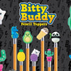 Black colored display card for Bitty Buddy characters pencil toppers