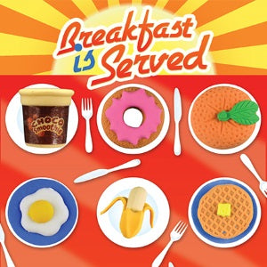Breakfast is Served 1 inch erasers