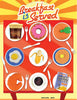 Breakfast is Served 1 inch erasers product display