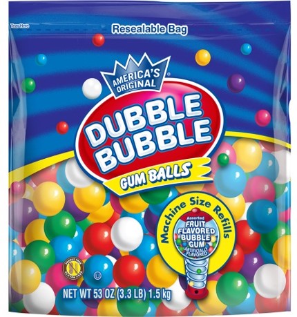 dubble bubble gumballs small size refill bag product detail