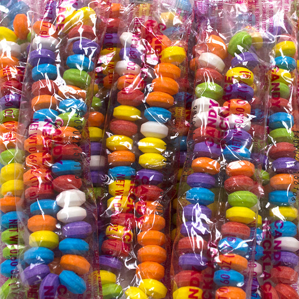 Candy Necklaces Wrapped Product Close Up