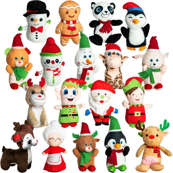 Christmas Small Generic Xmas Plush Toy Crane Claw Machine Mix Product Image Santa Claus Elf Elves Penguin Gingerbread Man